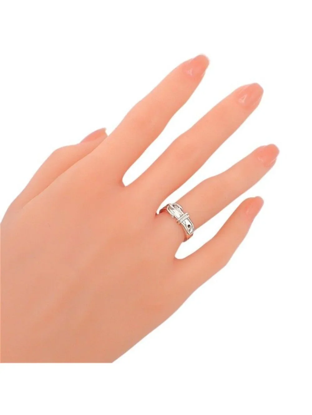 Hermes Ceinture Belt Ring 925 Sterling Silver Accessory